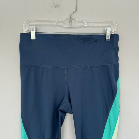 Xersion Move 7/8 Ankle Leggings High Rise Size Large Blue Activewear - Picture 3 of 7